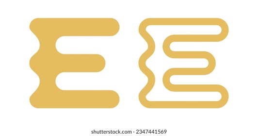 E Logo Vector Icon Symbol Template. E Letter Logo. Design