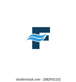 E Logotype Water Wave symbol and icon Logo Template vector