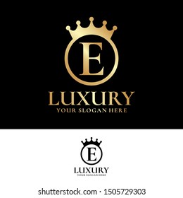 E Luxury Logo Design Template Inspiration, Vector, Illustration.