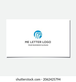 E AND M CIRCLE LOGO DESIGN VECTOR