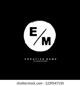 E M EM Initial logo template vector. Letter logo concept
