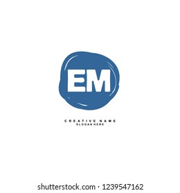 E M EM Initial logo template vector. Letter logo concept