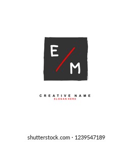 E M EM Initial logo template vector. Letter logo concept