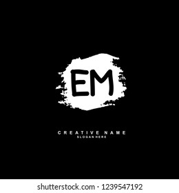 E M EM Initial logo template vector. Letter logo concept