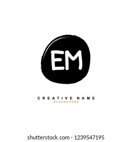 E M EM Initial logo template vector. Letter logo concept