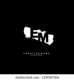 E M EM Initial logo template vector. Letter logo concept