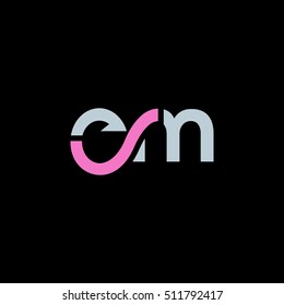E & M Letter logo design vector element
