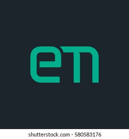 E & M Letter logo design vector element