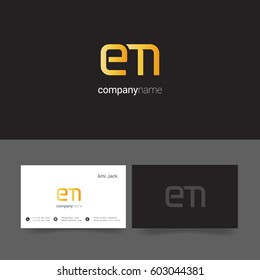 E & M Letter logo design vector element
