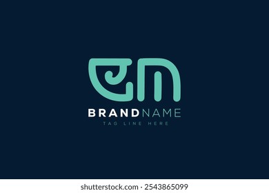 E und M Logo Design. EM abstrakte Buchstaben Logo-Monogramm. Dieses Logo-Design ist der Prozess der Erstellung eines visuellen Symbols, das eine Marke, ein Unternehmen oder eine Einzelperson repräsentiert.