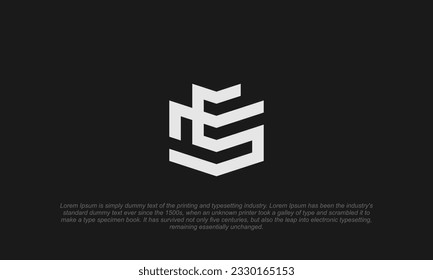 E M S Logo-Monogramm-Stil auf dunklem Hintergrund