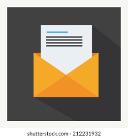E mail design over gray background, vector illustration