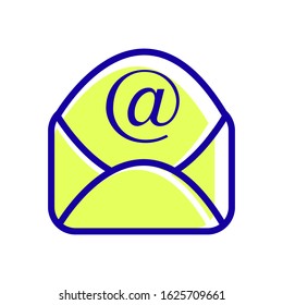 E mail, email envelope icon vector symbol