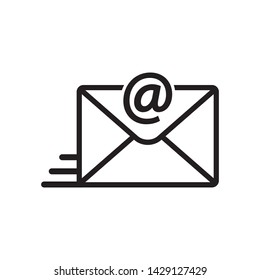 e mail envelope icon logo in trendy style template