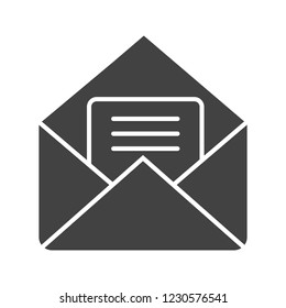 E mail Glyph Black Icon
