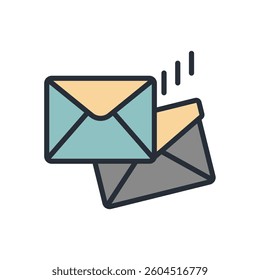e mail icon collection .design style with background