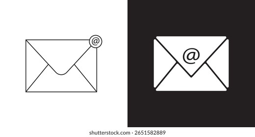 Ícone De Email. Abrir Símbolo de Vetor de Email para Site ou Aplicativo móvel. Design de e-mail variado. Ilustração de vetor.