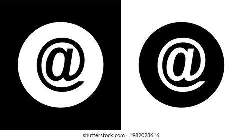 e mail icon in simple black and white style