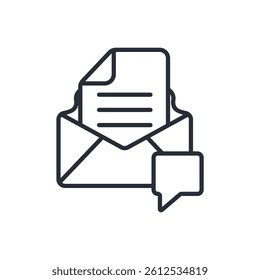 e mail icon. vector.Editable stroke.linear style sign for use web design,logo.Symbol illustration.