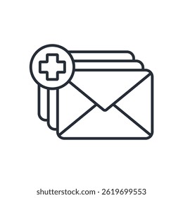 ícone de e-mail. vetor.Editável símbolo de estilo traço.linear para usar web design,ilustração logo.Symbol.