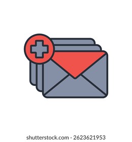 ícone de e-mail. vetor.Editável símbolo de estilo traço.linear para usar web design,ilustração logo.Symbol.