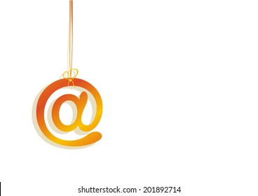 E mail icon. White background. Vector illustration.