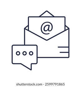 e mail icons isolated on White Background. Flat style design