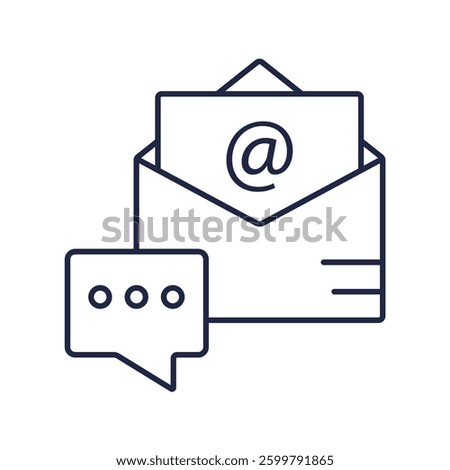 e mail icons isolated on White Background. Flat style design