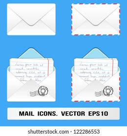 E Mail Icons set. Vector, eps10