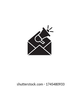 E - mail marketing concept flat vector illustration icon