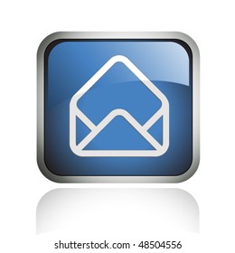 e mail open glossy icon