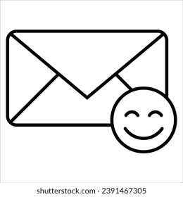 e mail, Simple Testimonial Related Vector Line Icon.