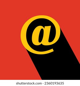e mail symbol  with shadow wallpaper