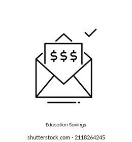 e mail transfer icon. Outline style icon design isolated on white background