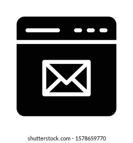 e mail vector glyph flat icon 