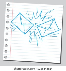 E mails clashing ( concurrence concept )