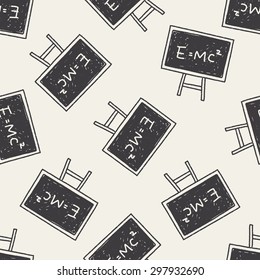 e mc2 doodle seamless pattern background