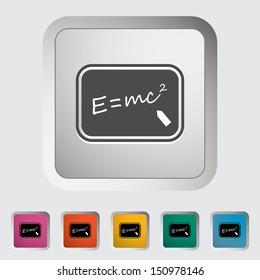 E = mc2. Single icon. Vector illustration.