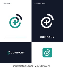 E Medical Logo Vector Icon Illustration Design