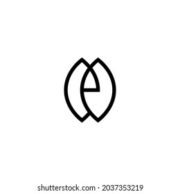 E Minimalist Logo Design Vector