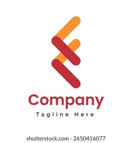 E Modern and minimalist corporate logo with abstract shape. Ideal for professional businesses, startups, technology companies, consulting firms, or brand identity design. Clean vector