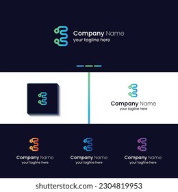 E modern typography logo, custom, creative, business, professional, typography, object, modern, minimal, symbol, vector