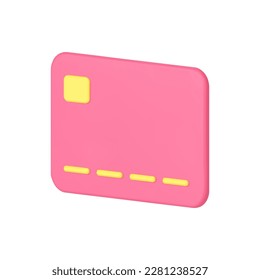 E money credit debit card financial banking customer identity plastic tool cashless payment 3d icon realistic vector illustration. Finance accounting balance currency commercial business transaction