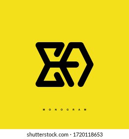E A Monogram Business Logo