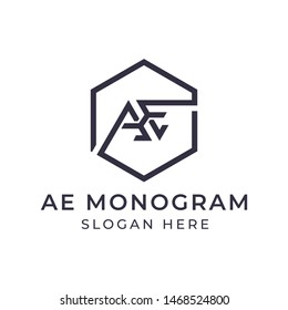 A and E monogram logo design,simple minimal modern style logomark,brand logo template