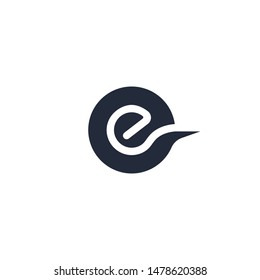 E monogram logo design,simple minimal modern style logomark, brand logo template