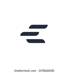 E monogram logo design,simple minimal modern style logomark, brand logo template