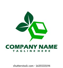 E. E monogram logo. E letter logo design vector illustration template