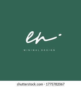 E N EN Initial handwriting or handwritten logo for identity. Logo with hand drawn style.