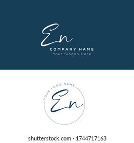 E N EN Initial letter handwriting and signature logo.	
